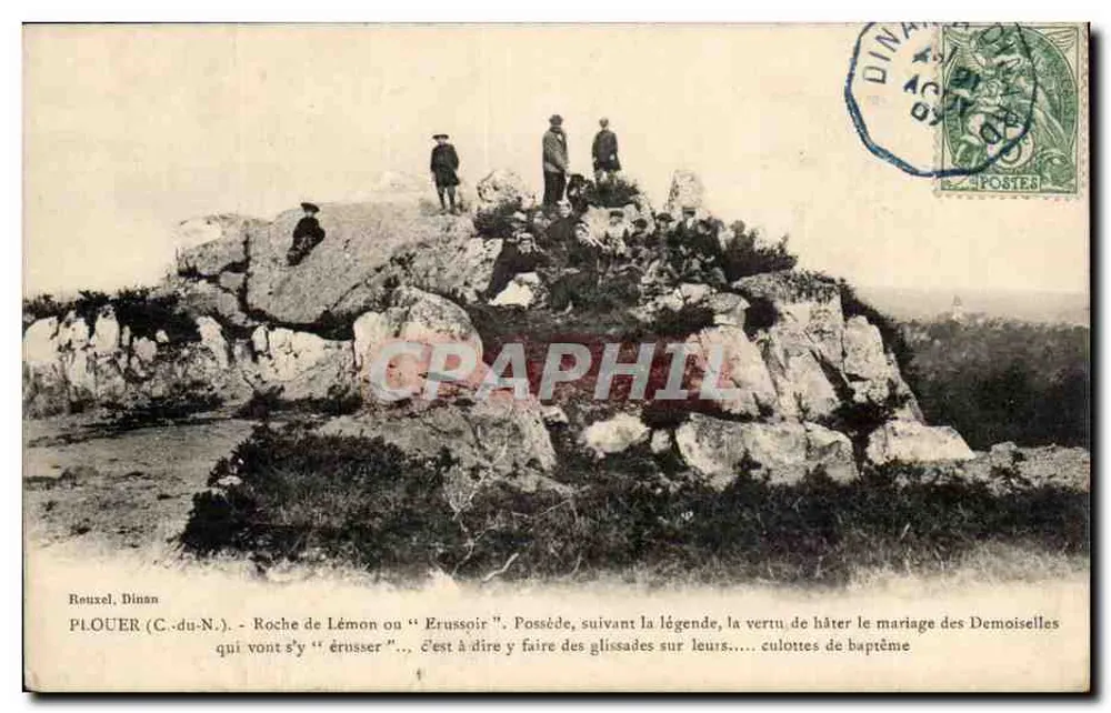 Rouzoul (Côte-d'Or) - Felsen von Lémon oder "Érussoir" — Legende über Schlittenfahrten zur Taufe der Damen — Verlag nicht sichtbar - Vorderseite