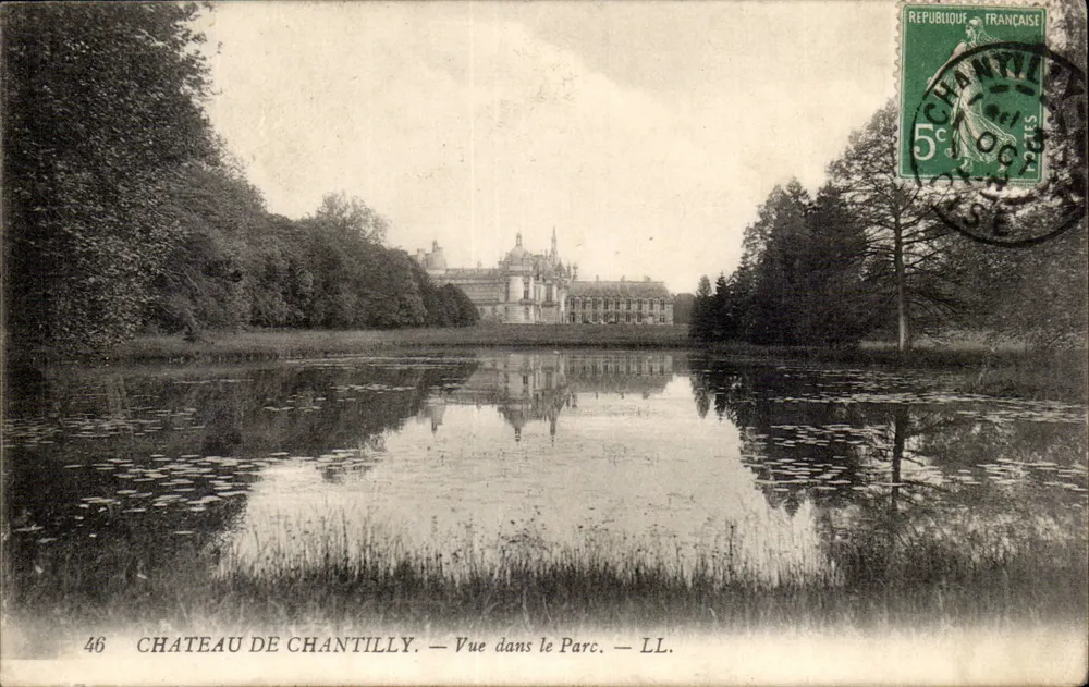 Castelo de Chantilly — Vista no Parque — LL. - Frente
