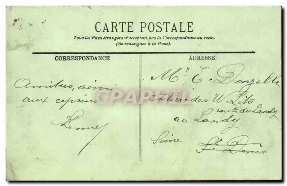 Castelo de Chantilly — Vista no Parque — LL. - Verso