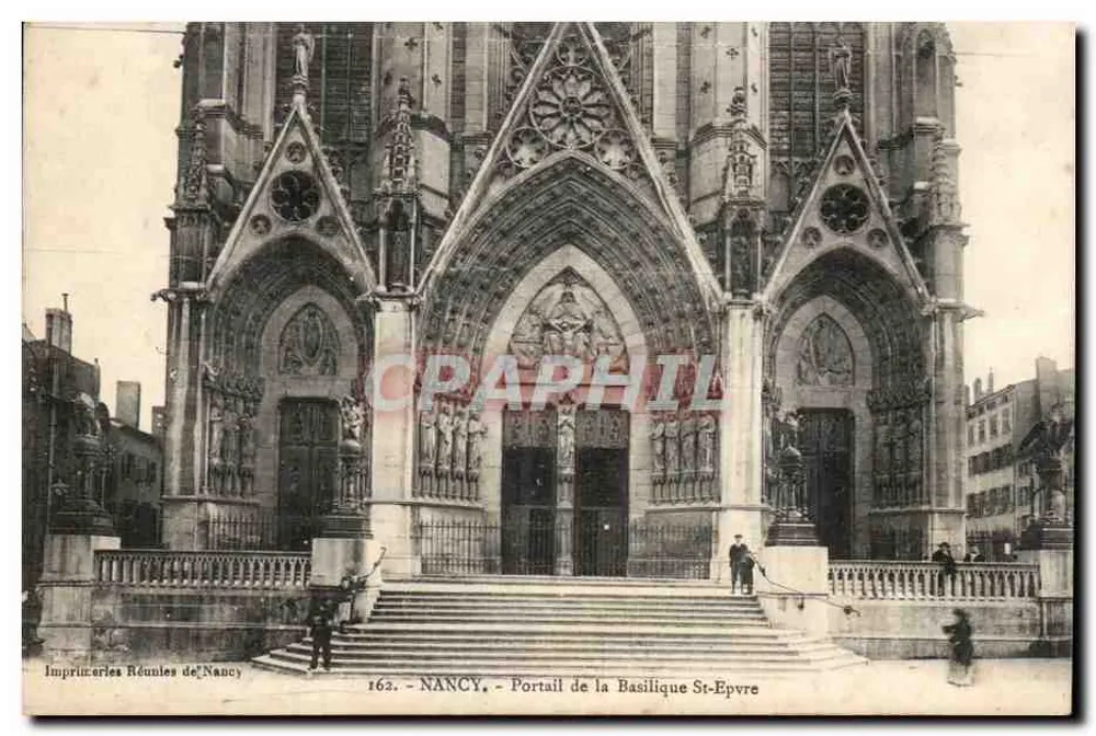 NANCY — Portal Bazyliki św. Ewprydia — Imprimeries Réunies de Nancy, n° 162 - Awers