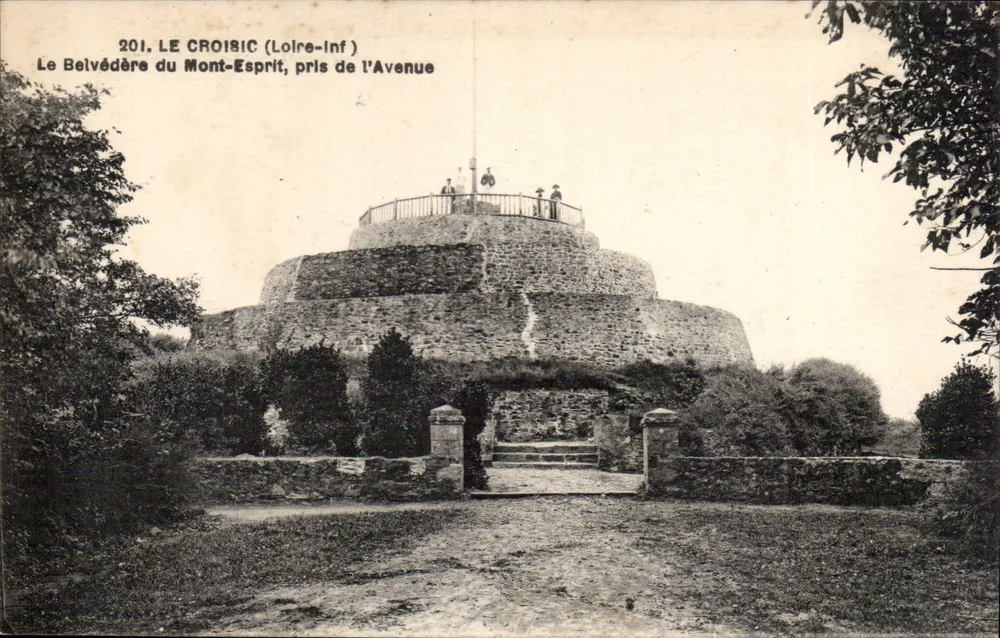 Der Belvedere des Mont-Esprit, von der Avenue aus gesehen — Le Croisic (Loire-Inf) — F. Chapeau, Verlag Nantes - Vorderseite