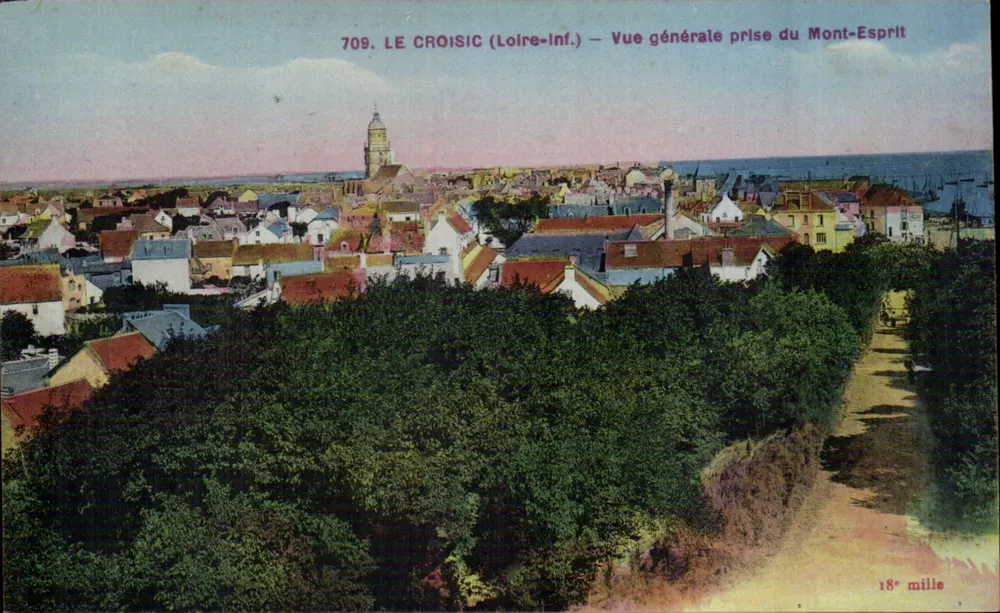 Le Croisic (Loire-Inf.) — Vista geral tirada do Mont-Esprit — editor F. Châtenet, Nantes - Frente