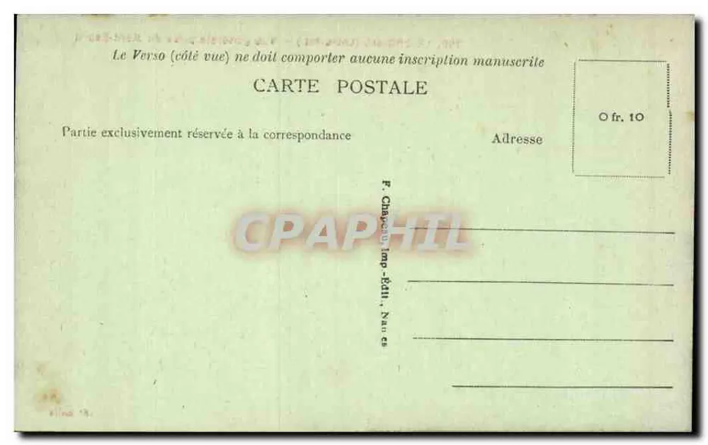Le Croisic (Loire-Inf.) — Vista geral tirada do Mont-Esprit — editor F. Châtenet, Nantes - Verso