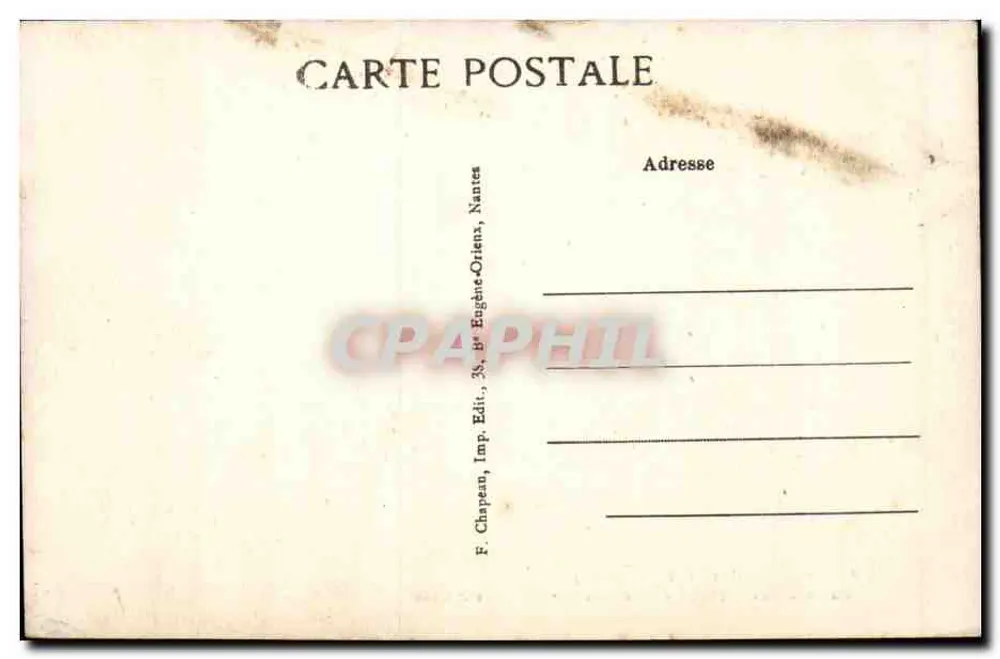 La Baule-les-Pins (Loire-Inf.) — Im Park der Nymphen — Die Avenue — Verlag F. Chapeau, Nantes - Rückseite