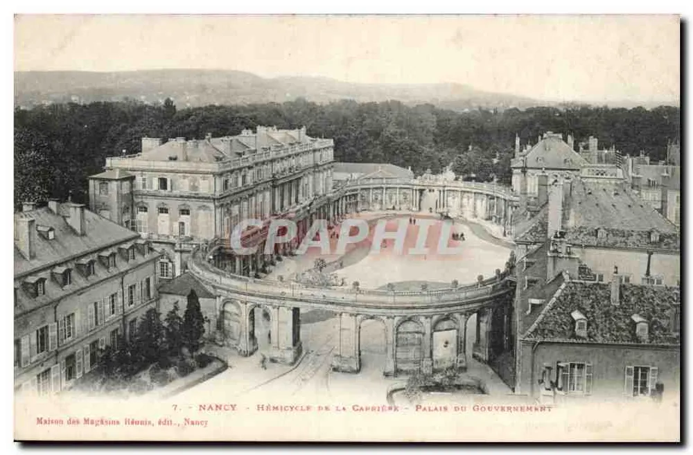 Nancy - Hémicycle de la Caprièrre - Palais du Gouvernement — Maison des Magasins Réunis, Verlag, Nancy - Vorderseite