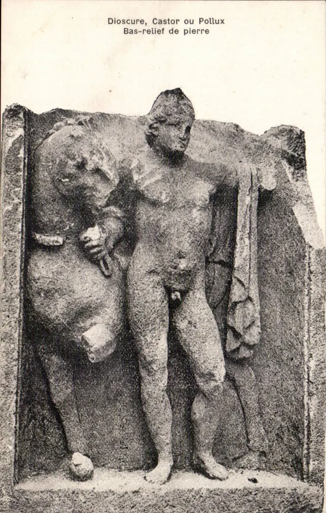 Dioskuren, Castor oder Pollux — Steinrelief - Vorderseite