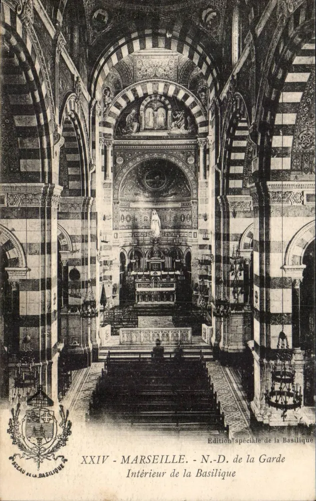 Marseille - Notre-Dame de la Garde - Innenansicht der Basilika — Sonderausgabe der Basilika, n° XXIV - Vorderseite