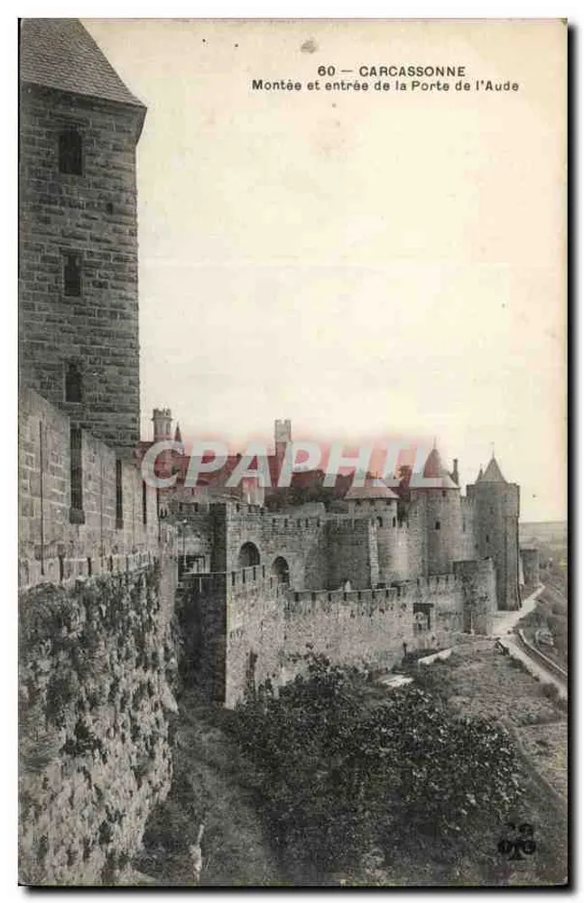 Aufstieg und Eingang der Porte de l'Aude — Carcassonne —n°60 - Vorderseite