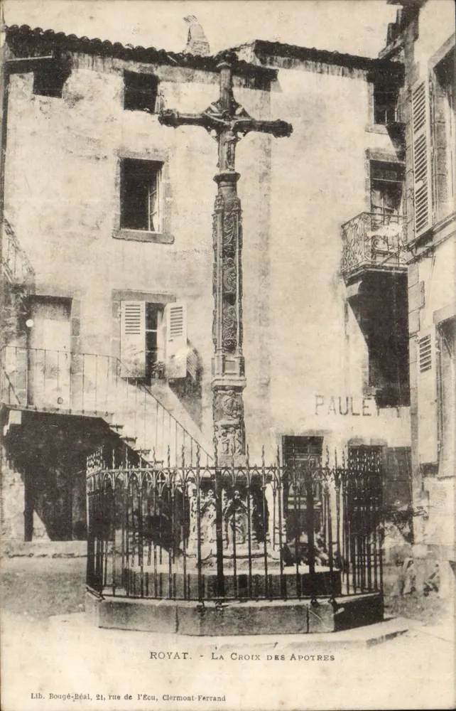 Royat — Krzyż Apostołów — Lib. Bougé-Réal, 21 rue de l'Écu, Clermont-Ferrand - Awers