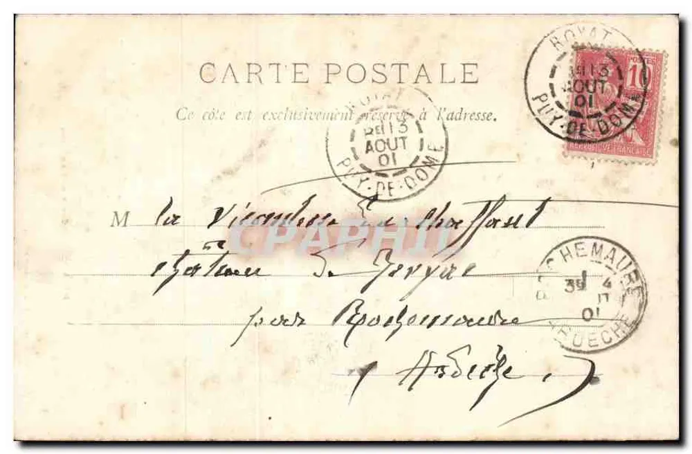 Royat — Krzyż Apostołów — Lib. Bougé-Réal, 21 rue de l'Écu, Clermont-Ferrand - Rewers