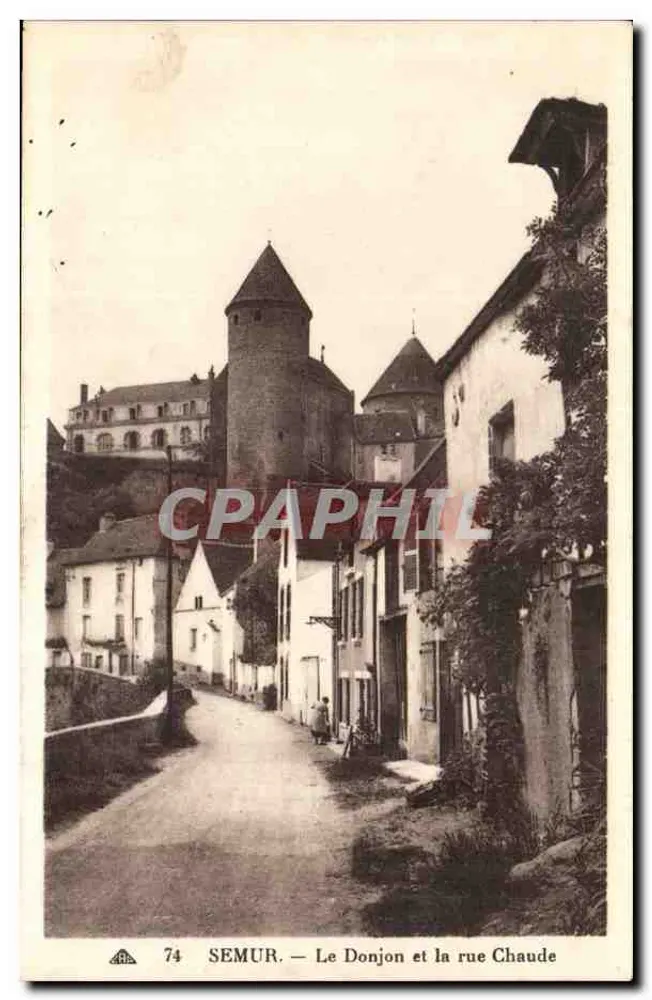 Semur — O Donjon e a Rue Chaude - Frente