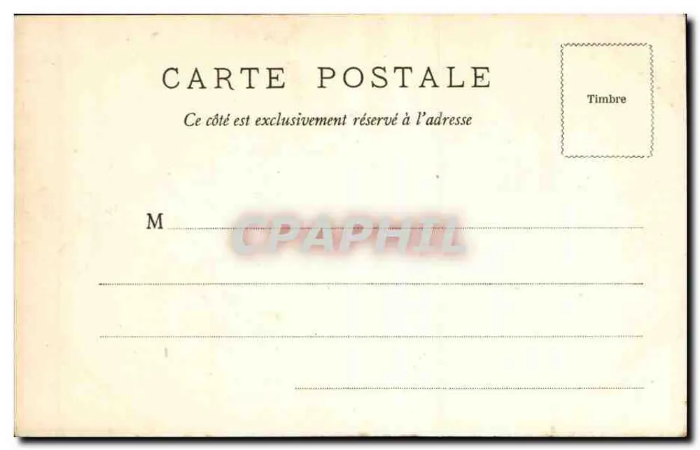 Bordeaux — Estátua de Carnot, Praça Richelieu — W. F. Déposé - Verso