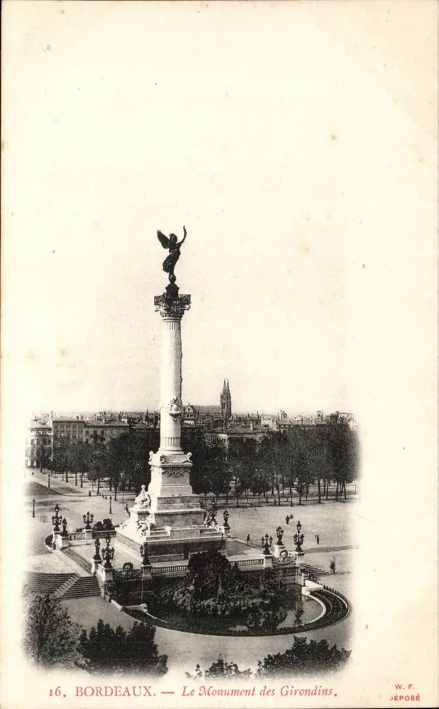 Bordeaux — El Monumento de los Girondinos — W.F. JÉPOSÉ - Anverso