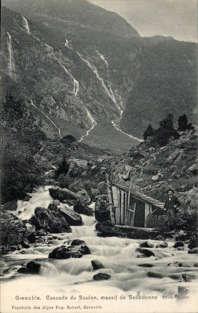 Boulon-Wasserfälle — Belledonne-Massiv — Papeterie des Alpes Eug. Robert, Grenoble - Vorderseite