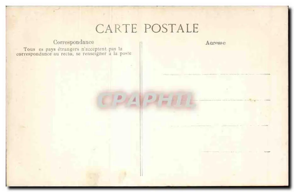 Riom — Fonte de Adão e Eva — Editor E.P.D. n°1089 - Verso