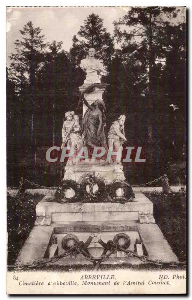 Friedhof von Abbeville — Denkmal für Admiral Courbet — ND. Fotografie - Vorderseite