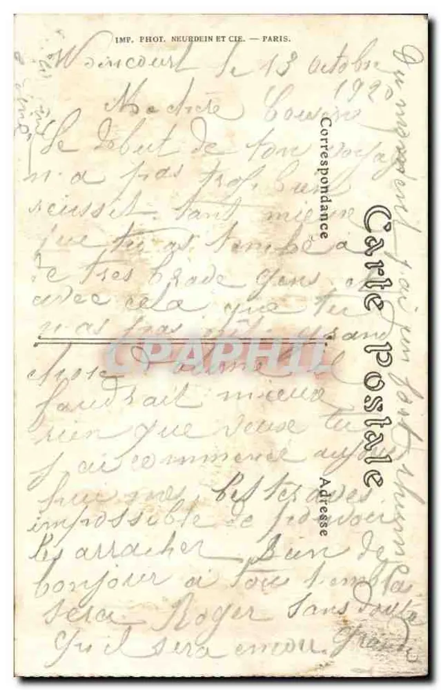 Friedhof von Abbeville — Denkmal für Admiral Courbet — ND. Fotografie - Rückseite
