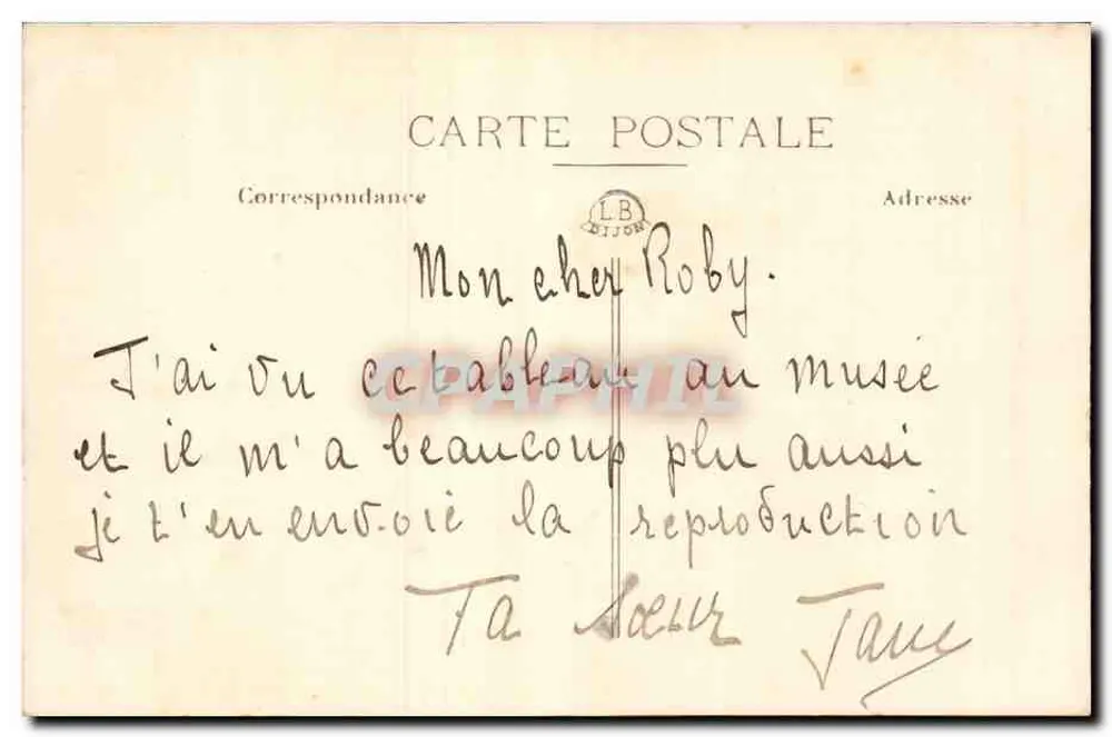 Museu de Dijon — O Glas (Por L. Galliac) — n°34 - Verso