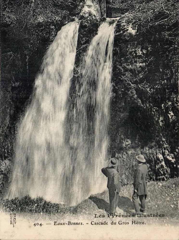 Eaux-Bonnes — Cascata do Grande Carvalho — Les Pyrénées Illustrées n°404 - Frente