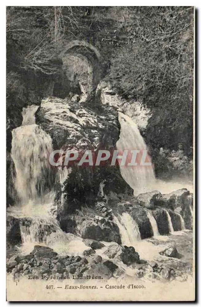 As Pirineus Ilustradas — Eaux-Bonnes — Cachoeira de Iscoo — n°407 - Frente