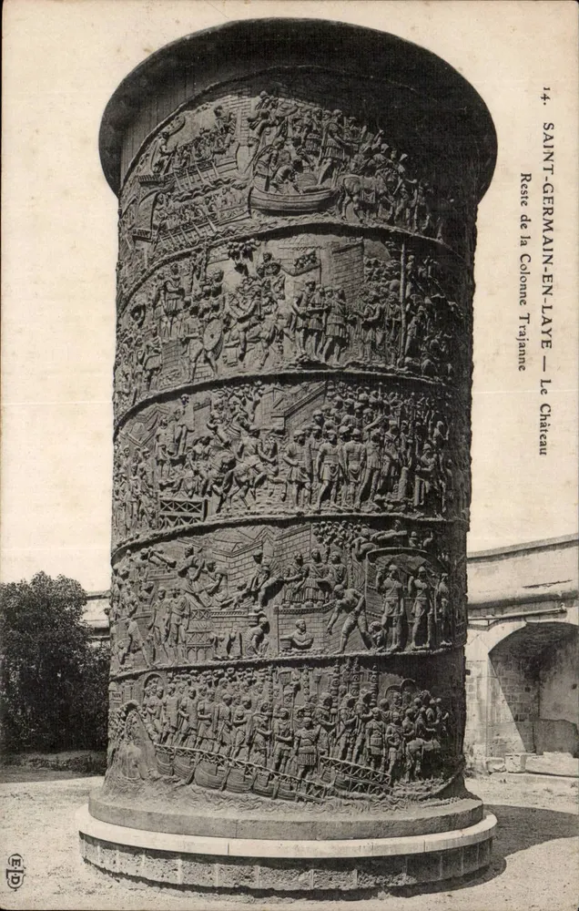 Saint-Germain-en-Laye — Das Schloss — Rest der Trajanssäule — Verlag ELD, Nr. 14 - Vorderseite