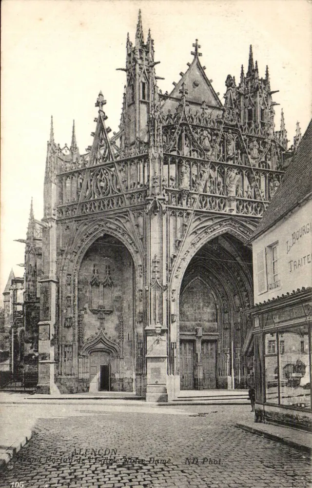 Alençon — Großer Portal der Kirche Notre-Dame — ND Phot. n° 105 - Vorderseite
