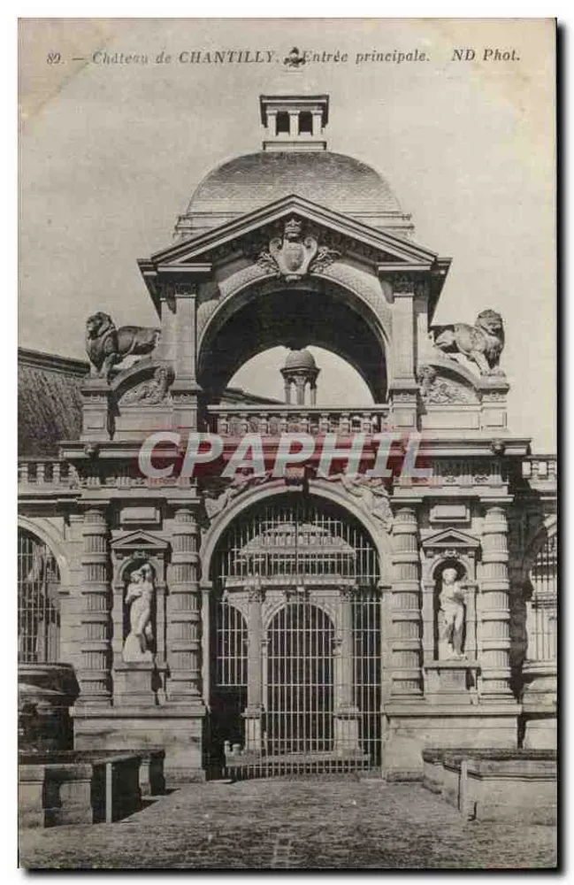 Castelo de Chantilly — Entrada principal — ND Phot. - Frente