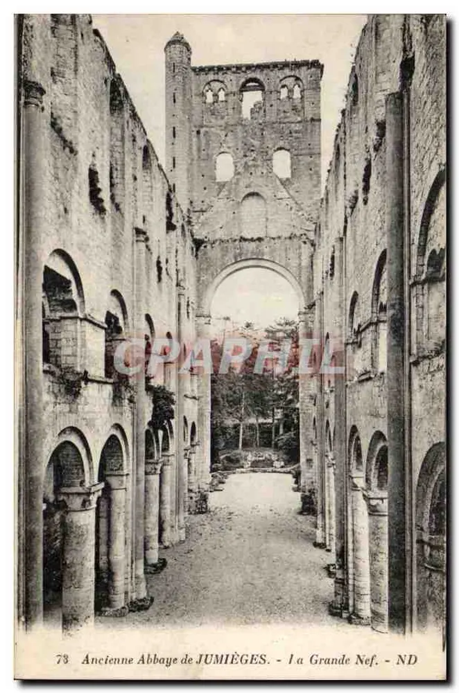 Alte Abtei von Jumièges — Die Große Kirche — ND - Vorderseite