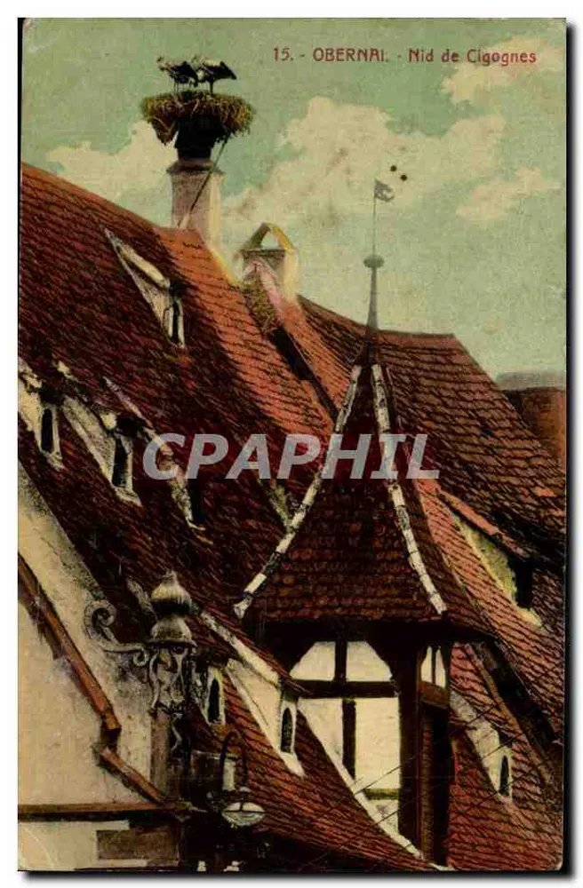 Obernai — Storchennest — Unbekannter Verlag, Nr. 15 - Vorderseite