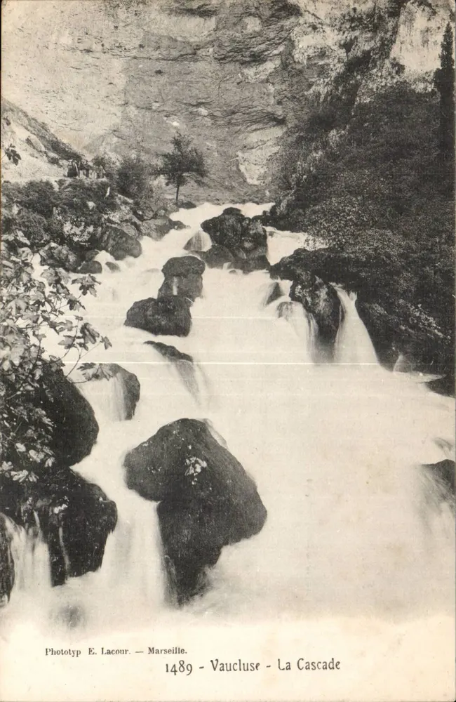Vaucluse - A Cascata — Phototyp E. Lacour - Marseille - 1489 - Frente