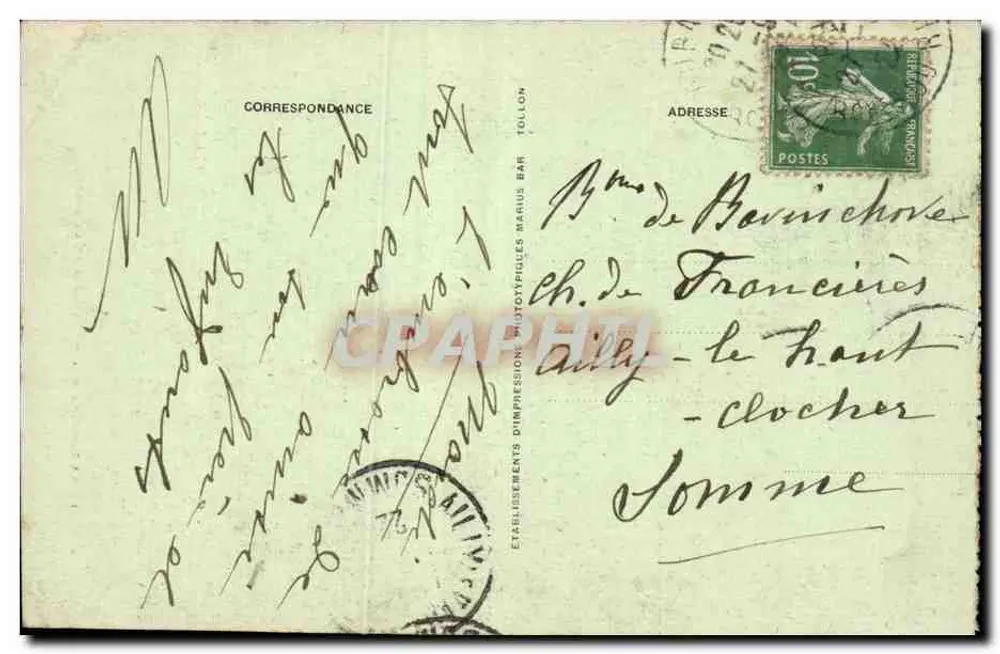 La Sainte-Baume — Escadarias da Gruta — Editor Tollon, n°13 - Verso