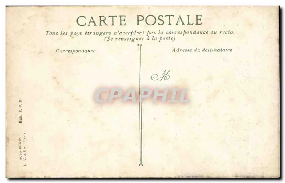 Torre em ruínas — vista panorâmica — Editor P. V. B., Paris - Verso