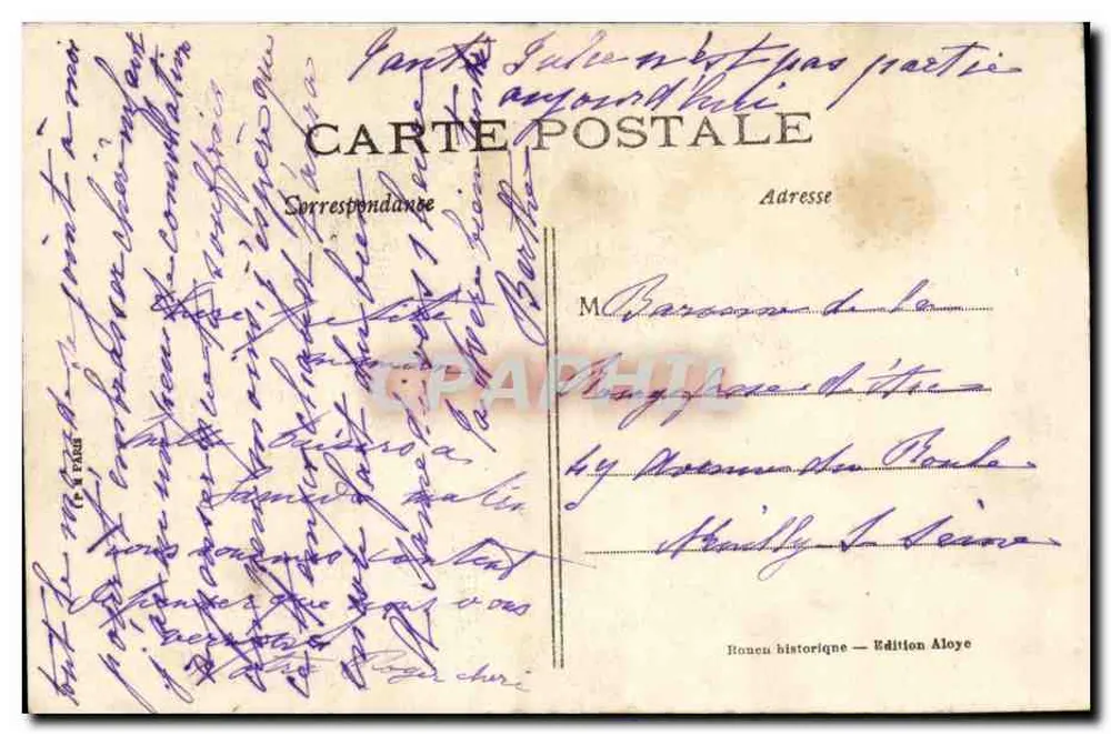 Rouen — Igreja de São Maclou — Editor Aloye, n°15 - Verso