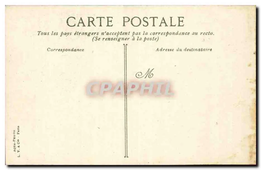 Nancy, Plein Stanislas, Fontein van Amphitrite — uitgever L.Y. & Co, n° 1014 - Achterkant
