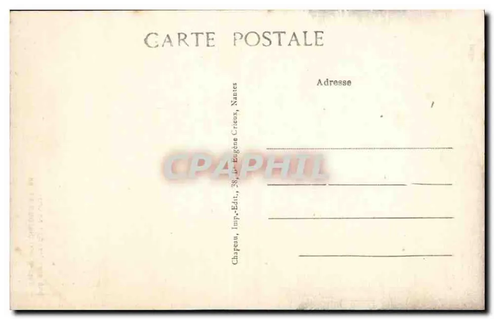 Le Croisic (Loire-Inf.) — Torre da igreja, lado sul — Chapeau, Imp.-Édit., 38, rue Eugène Crioux, Nantes - Verso