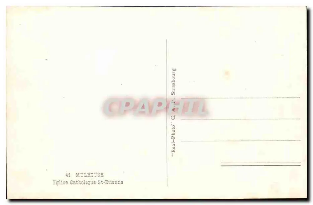 Igreja Católica São Etienne — Mulhouse — editor C.A.B. - Verso