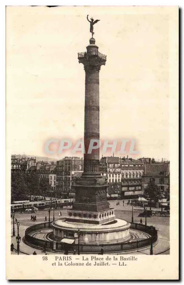 Paris — Place de la Bastille und die July-Säule — LL. - Vorderseite