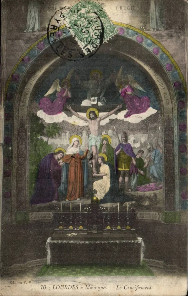 Lourdes - Mosaiken — Das Kreuzigung — Edition F. V. n°70 - Vorderseite