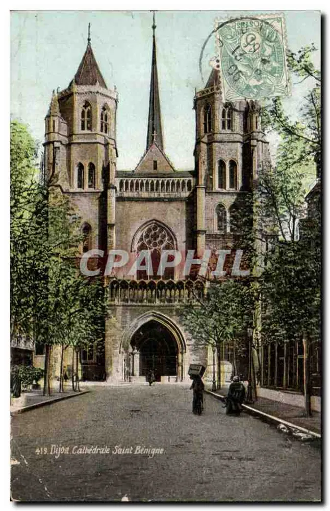 Dijon, Catedral de São Benigno — editor L.V. & Cie, n°419 - Frente