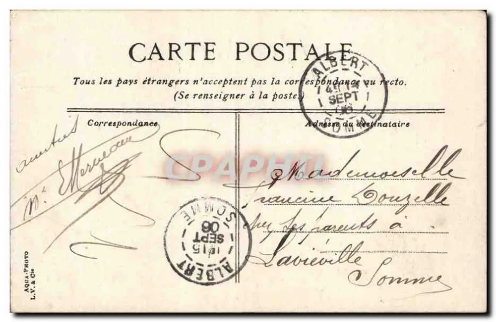 Dijon, Catedral de São Benigno — editor L.V. & Cie, n°419 - Verso