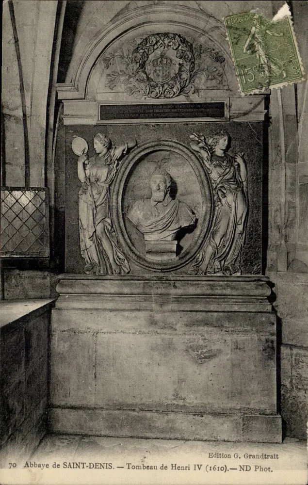 Abadia de SAINT-DENIS — Túmulo de Henri IV (1610) — Edição G. Grandtrait - Frente