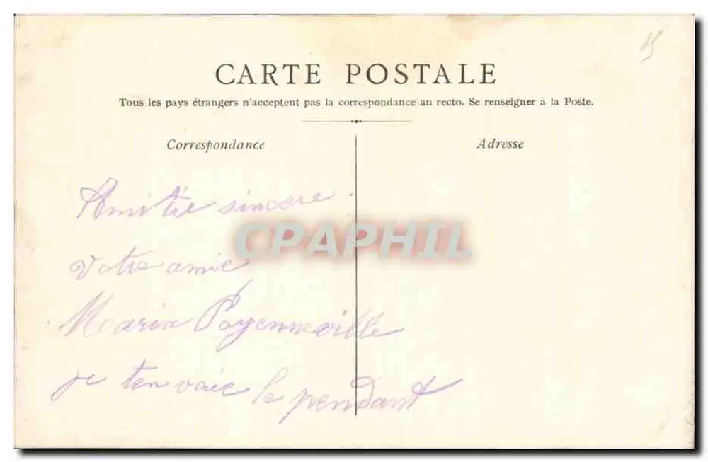 Religiöses Motiv — Nonne umgeben von Lilien — Verlag A. LÉTIT & ÉPOUSÉ, n° 705 - Rückseite