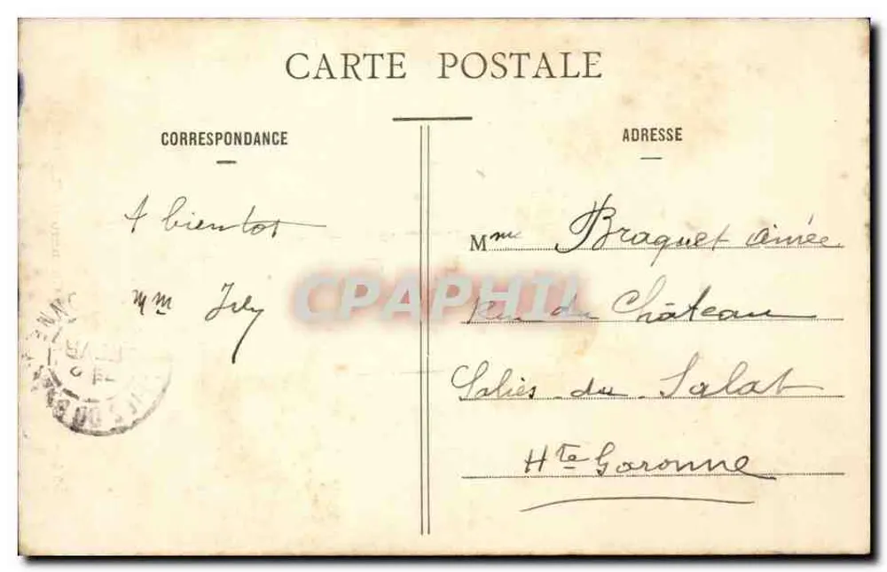 Paris - Buttes Chaumont - O Belvedere — editor anônimo, n° 384 - Verso