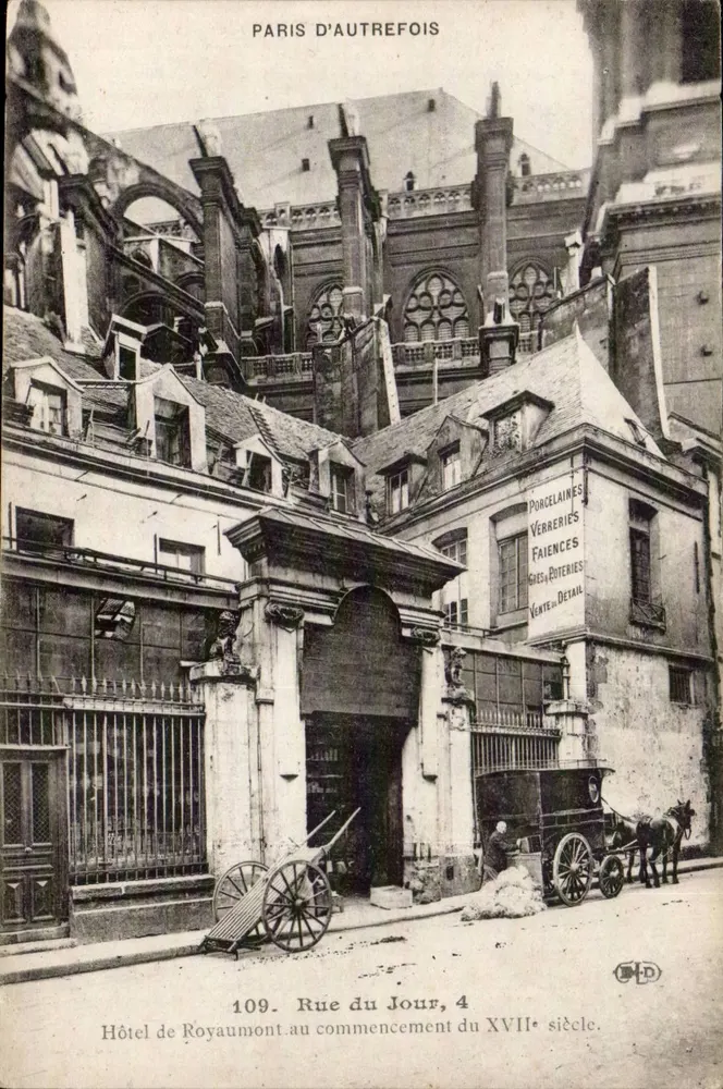 Hôtel de Royaumont — Rue du Jour, 4 — Paris d'autrefois, Verlag CPD, Nr. 109 - Vorderseite