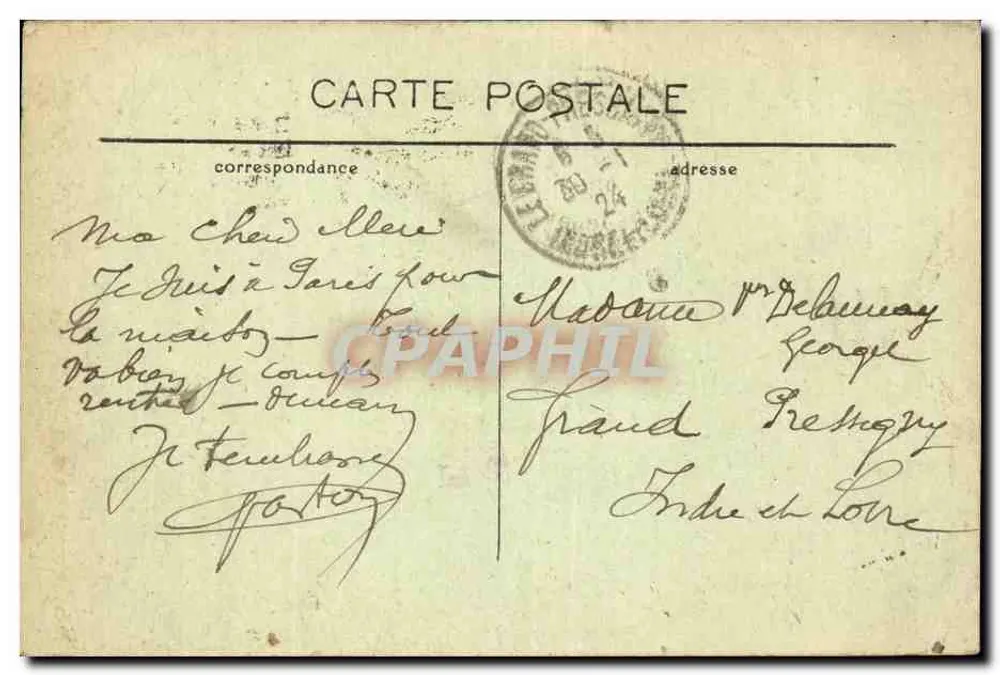 Paris — Der Boulevard des Italiens — Vintage Postcard/Antike Ansichtskarte n°103 - Rückseite