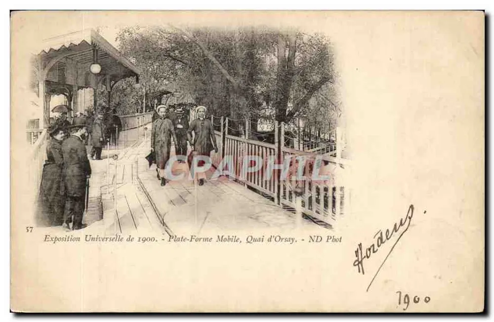 Weltausstellung 1900 — Mobile Plattform, Quai d'Orsay — ND Phot - Vorderseite