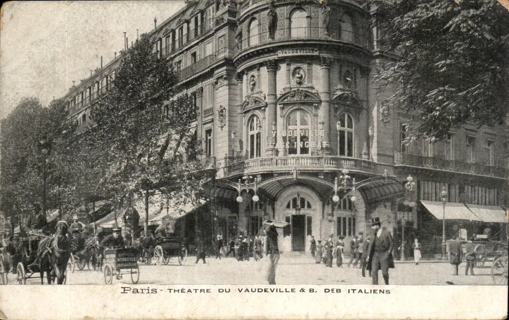 Paris - Theater du Vaudeville & B. Deb Italiens — Verlag Deb Italiens - Vorderseite