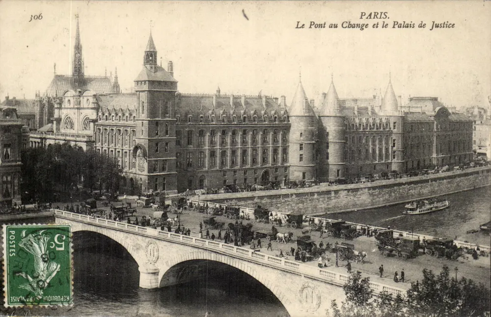 Paris — Die Brücke des Wechsels und das Palais de Justice — unbekannter Verlag, Nr. 306 - Vorderseite