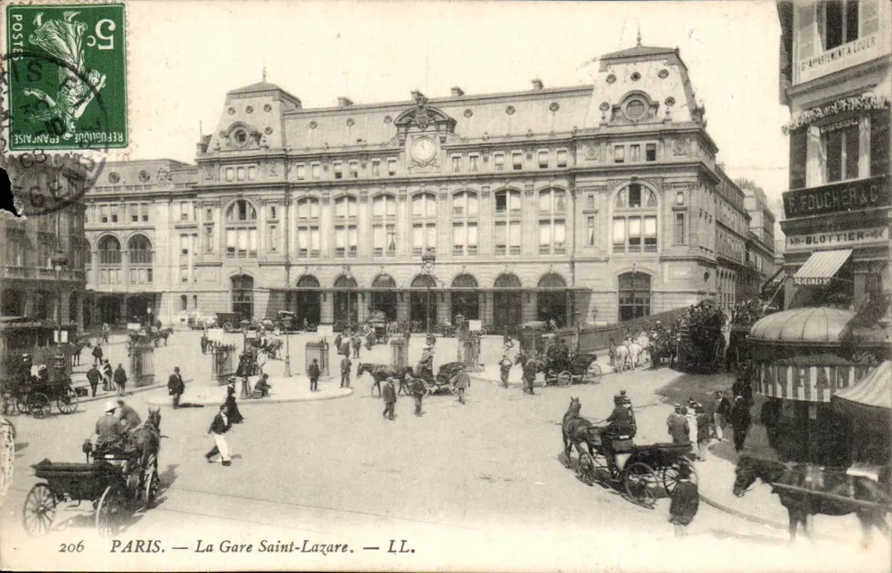 Paris — A Estação Saint-Lazare — LL. — n° 206 - Frente