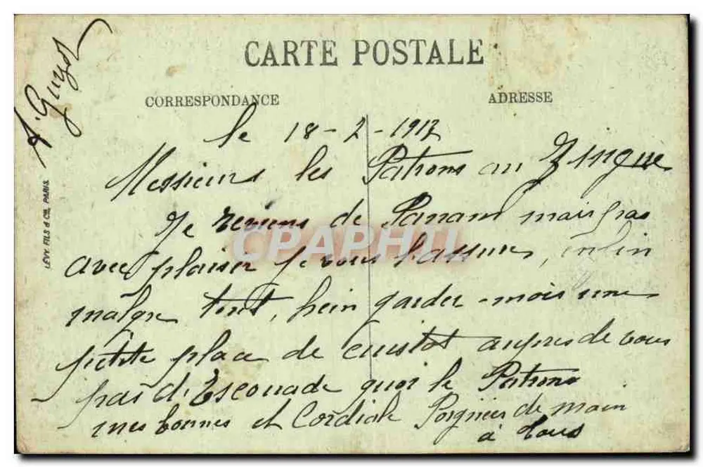 Paris — A Avenida dos Ternes — LL. n°867 - Verso